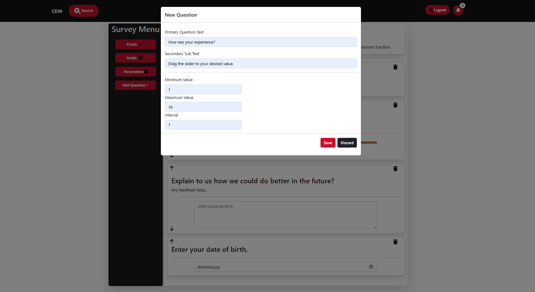 Supports adding questions of various types in addition to headings and subsections.